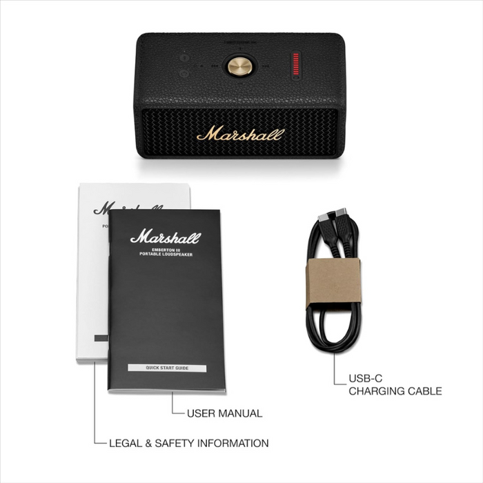 Marshall Emberton III Wireless Bluetooth Speaker – Black