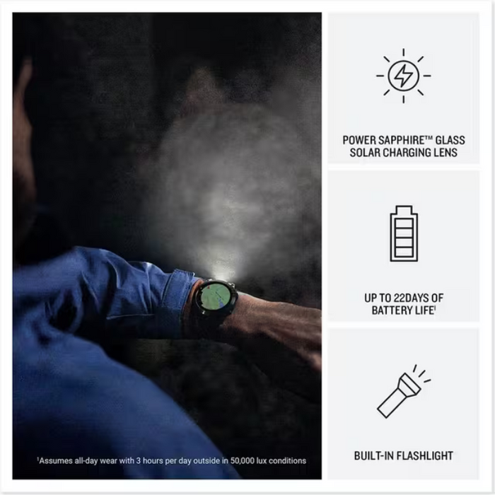 Garmin fēnix® 7 Pro – Sapphire Solar Edition 47mm gray/Black 010-02777-11