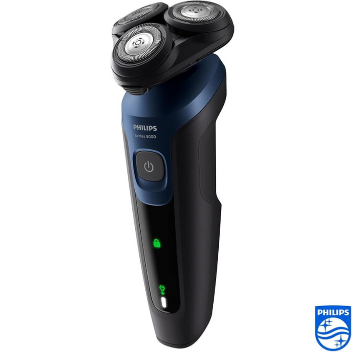 Philips Series 5000 Wet & Dry Electric Shaver S5465/18 with Trimmer & Travel Case - Metallic Blue