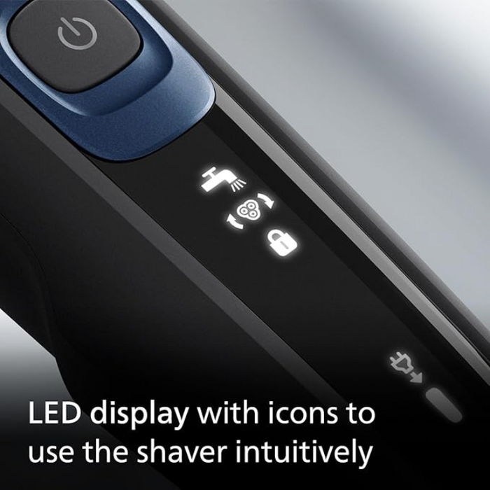 Philips Series 5000 Wet & Dry Electric Shaver S5465/18 with Trimmer & Travel Case - Metallic Blue