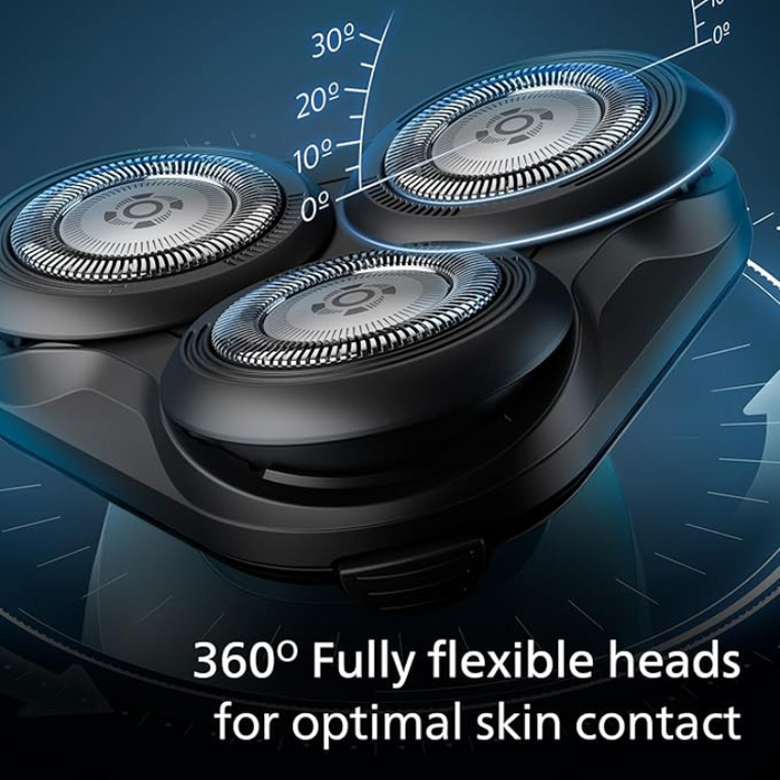 Philips Series 5000 Wet & Dry Electric Shaver S5465/18 with Trimmer & Travel Case - Metallic Blue