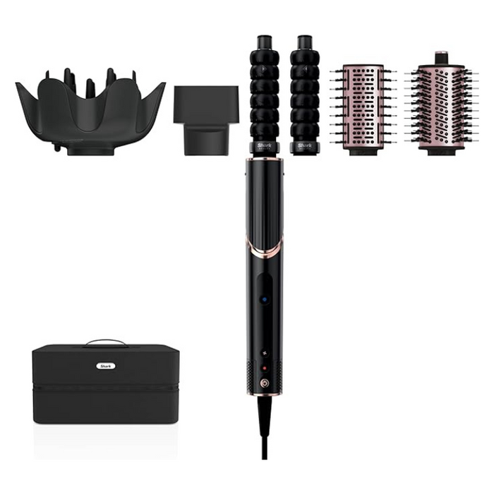 Shark FlexStyle 5-in1 Air Styler & Hair Dryer with Storage Case - Black/Rose Gold HD446UK