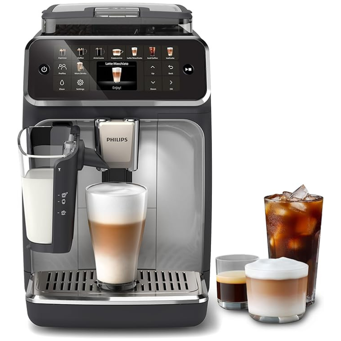 Philips Series 5500 LatteGo EP5546 70 Bean to Cup Coffee Machine Silver and Black