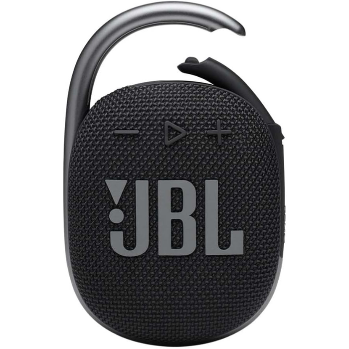 JBL Clip 4 Portable Bluetooth Speaker – Powerful JBL Pro Sound, 10H Playtime, IP67 Waterproof & Dustproof, Built-in Carabiner – Black & White