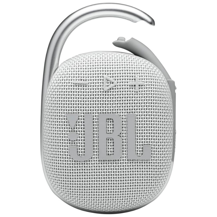 JBL Clip 4 Portable Bluetooth Speaker – Powerful JBL Pro Sound, 10H Playtime, IP67 Waterproof & Dustproof, Built-in Carabiner – Black & White