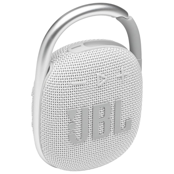 JBL Clip 4 Portable Bluetooth Speaker – Powerful JBL Pro Sound, 10H Playtime, IP67 Waterproof & Dustproof, Built-in Carabiner – Black & White