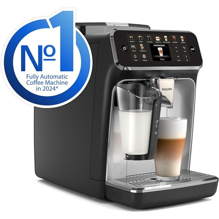 Philips Series 5500 LatteGo EP5546 70 Bean to Cup Coffee Machine Silver and Black