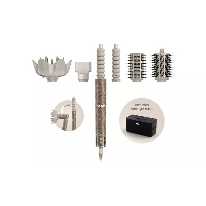 Shark HD446JSUK Champagne Diamond 5-in-1 FlexStyle Hot Air Styler