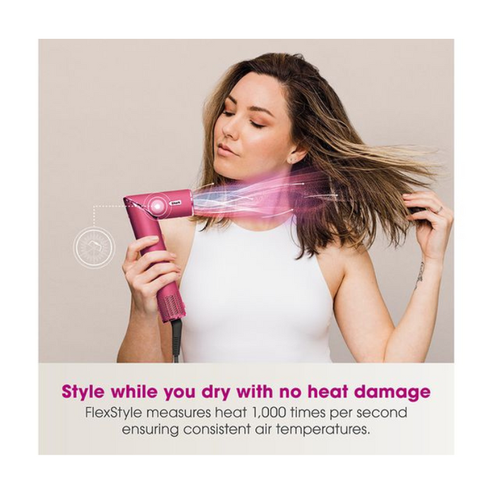 SHARK FlexStyle 5-in-1 Air Styler & Hair Dryer with Storage Case - HD440BPUK Malibu Pink