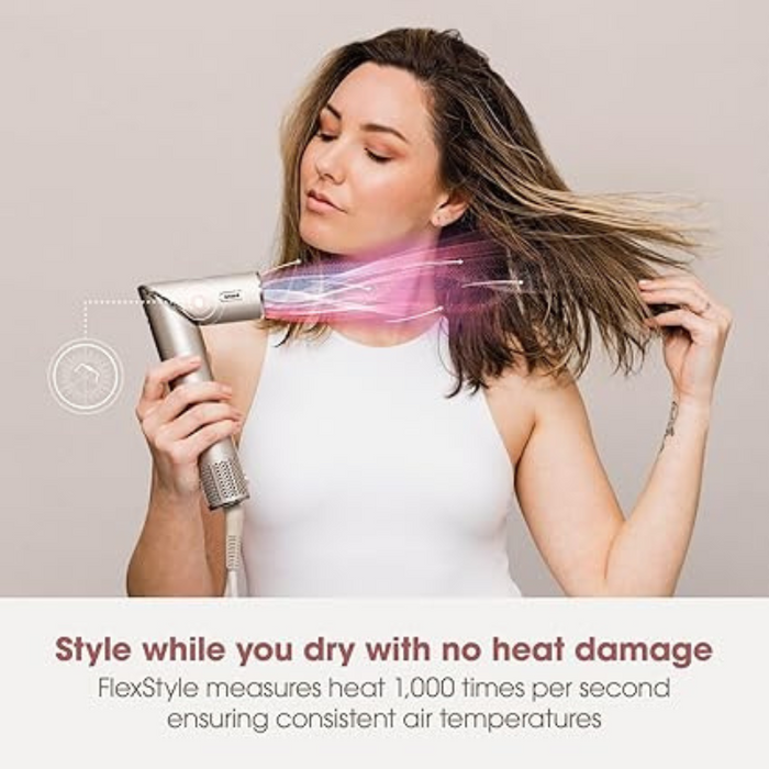 Shark FlexStyle 5-in-1 Air Styler & Hair Dryer with Storage Case HD446SLUK - Stone