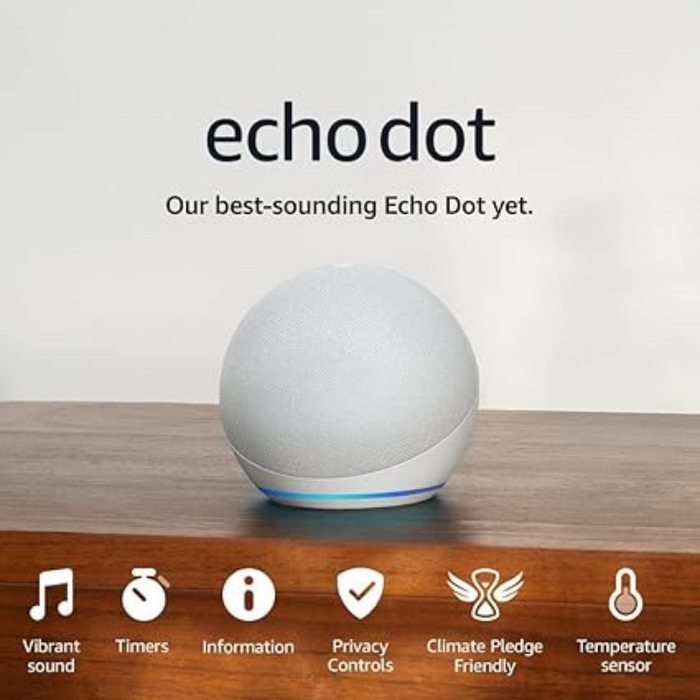 Echo Dot (Newest gen) Big vibrant sound Wi-Fi and Bluetooth smart speaker with Alexa