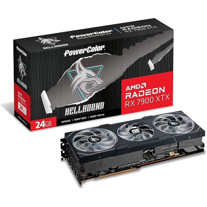 PowerColor Radeon RX 7900 XTX 24 GB Hellhound Graphics Card (RX7900XTX24G-L/OC)