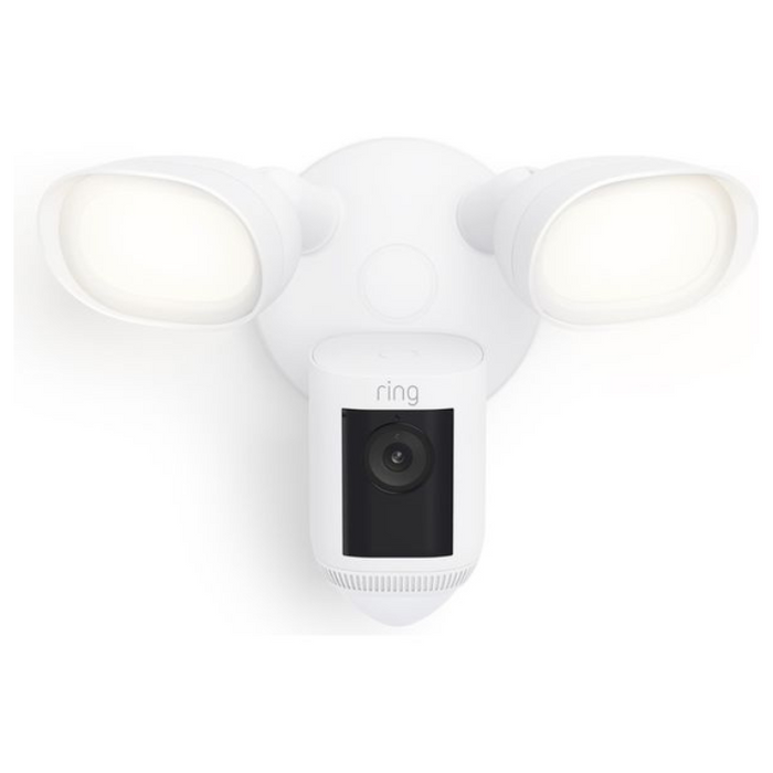 RING Floodlight Wired Pro 2K WiFi Security Camera - White