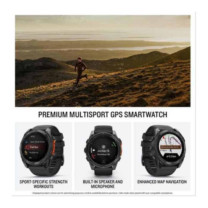 GARMIN fenix 8 AMOLED Smart Watch 51 mm - Slate Grey & Black