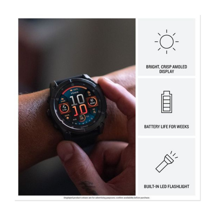 GARMIN fenix 8 AMOLED Smart Watch 51 mm - Slate Grey & Black