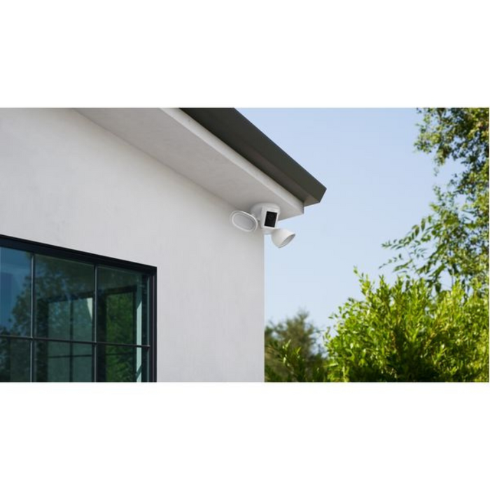 RING Floodlight Wired Pro 2K WiFi Security Camera - White