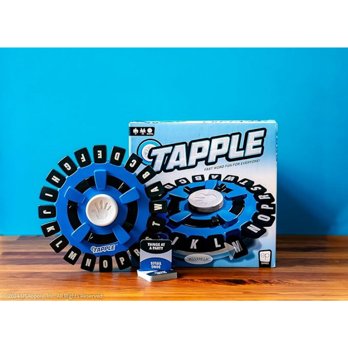 USAOPOLY TAPPLE Word Game – Fast-Paced Family Board Game for All Ages Race the Timer Educational & Fun – Black
