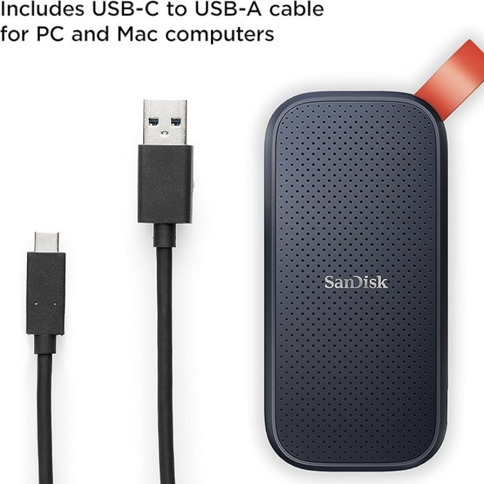 SanDisk Portable SSD 1TB (Read speeds up to 800 MB/s, USB 3.2 Gen 2 VMe Solid State Performance - Grey