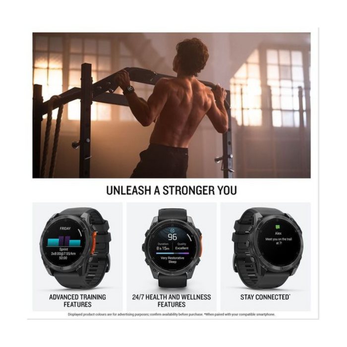 GARMIN fenix 8 AMOLED Smart Watch 51 mm - Slate Grey & Black