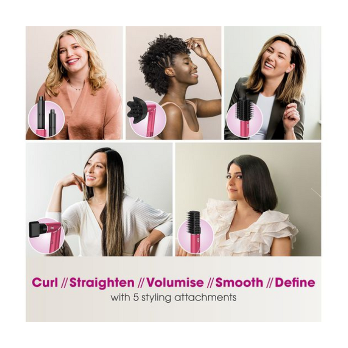 SHARK FlexStyle 5-in-1 Air Styler & Hair Dryer with Storage Case - HD440BPUK Malibu Pink