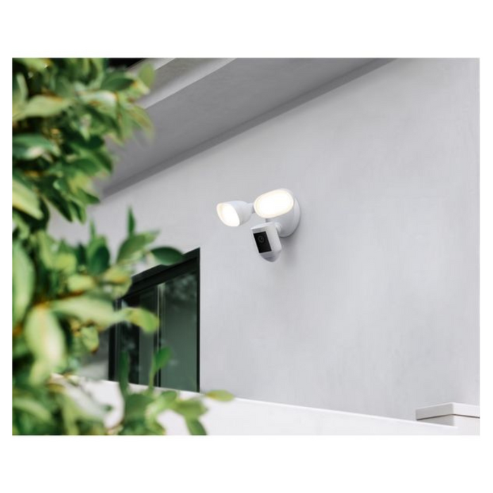 RING Floodlight Wired Pro 2K WiFi Security Camera - White