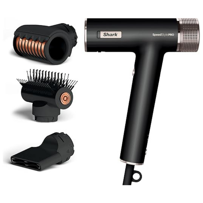 Shark SpeedStyle Pro 3-in-1 High-Velocity Hair Dryer System for Straight & Wavy Hair HD731UK - Black