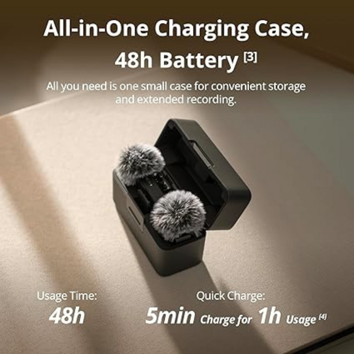 DJI Mic Mini (2 TX + 1 RX + Charging Case) Wireless Microphone Kit for Camera/iPhone/Android, Vlog
