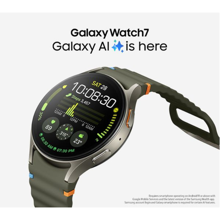 Samsung Galaxy Watch7 Bluetooth Smartwatch with Bixby – 44mm Super AMOLED Display, AI-Powered Health Tracking – Green