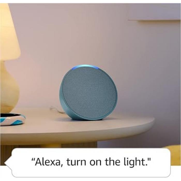 Echo Pop (Newest gen) Full sound compact Wi-Fi and Bluetooth smart speaker with Alexa - Glacier White/Midnight Teal/Lavender Bloom