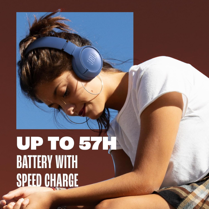 JBL Tune 520BT Wireless On-Ear Headphones with JBL Pure Bass Sound Bluetooth 5.3 Hands-Free Calls and 57-Hour Battery