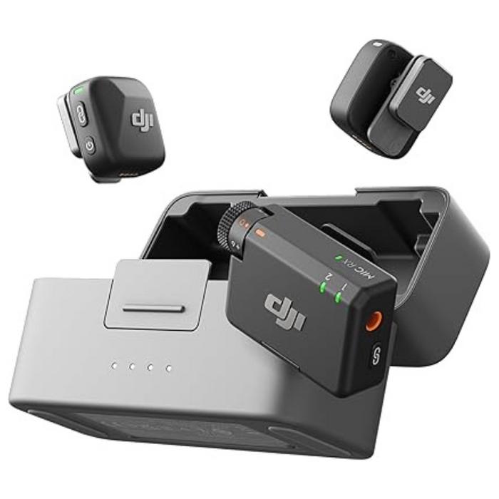 DJI Mic Mini (2 TX + 1 RX + Charging Case) Wireless Microphone Kit for Camera/iPhone/Android, Vlog
