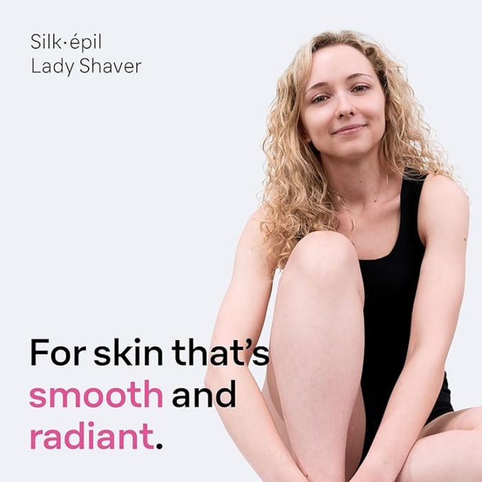 Braun Silk-épil Lady Shaver 5-100 – 2-in-1 Cordless Electric Women’s Razor & Trimmer (Pink)