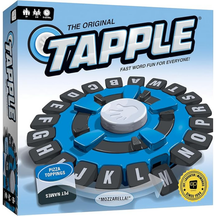 USAOPOLY TAPPLE Word Game – Fast-Paced Family Board Game for All Ages Race the Timer Educational & Fun – Black