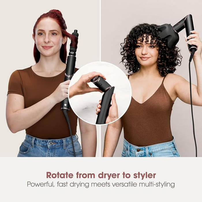 Shark FlexStyle 5-in1 Air Styler & Hair Dryer with Storage Case - Black/Rose Gold HD446UK
