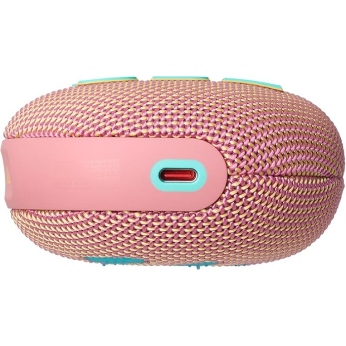 JBL Clip 5 Ultra-Portable Bluetooth Speaker – Powerful JBL Pro Sound, 12H Playtime, PlaytimeBoost, IP67 Waterproof & Dustproof, Built-in Carabiner – Black & Pink