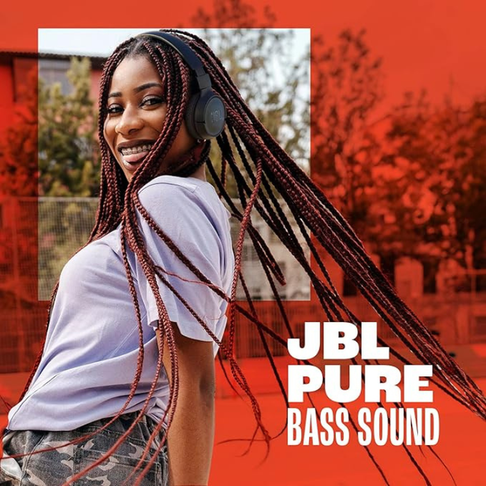 JBL Tune 720BT Wireless Over-Ear Headphones – Pure Bass Sound, Bluetooth 5.3, Hands-Free Calls, Audio Cable, 76-Hour Battery Life