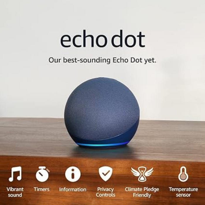 Echo Dot (Newest gen) Big vibrant sound Wi-Fi and Bluetooth smart speaker with Alexa