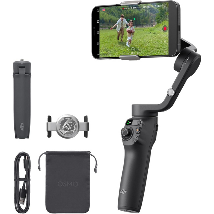 ﻿DJI Osmo Mobile 6 3-Axis Phone Gimbal Built-In Extension Rod Portable and Foldable Android & iPhone Gimbal - Slate Gray