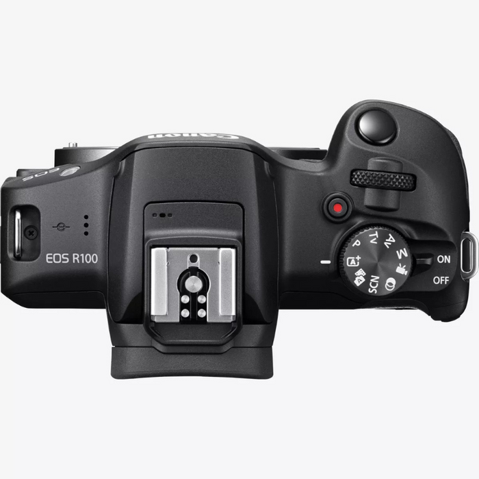 Canon EOS R100 Mirrorless Camera + RF-S 18-45mm F4.5-6.3 IS STM Lens Kit - Black