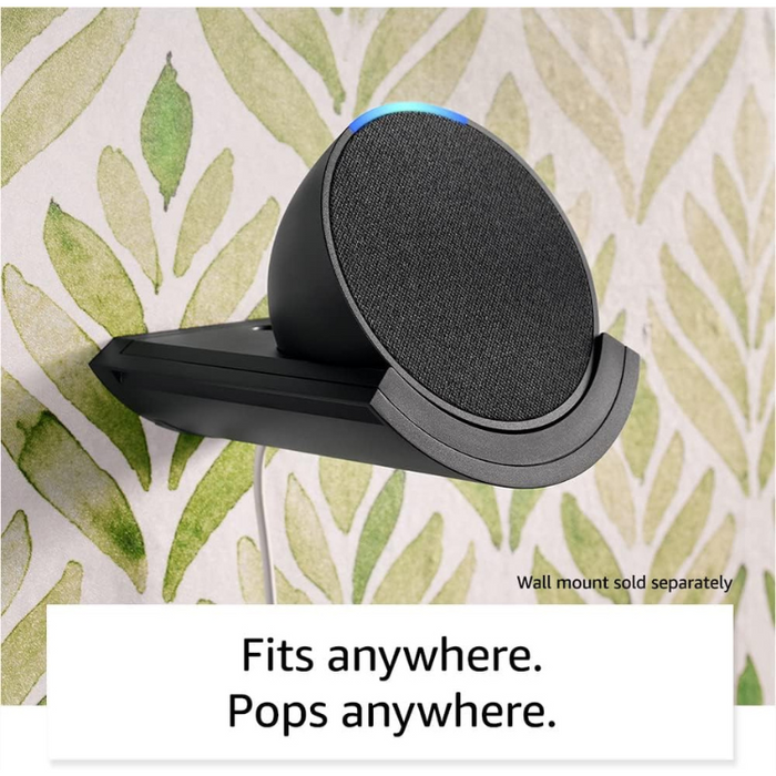 Echo Pop (Newest gen) Full sound compact Wi-Fi and Bluetooth smart speaker with Alexa - Glacier White/Midnight Teal/Lavender Bloom
